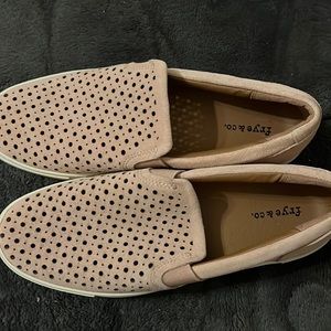 Frye & co pink leather slip on sneaker shoes Sz 8m